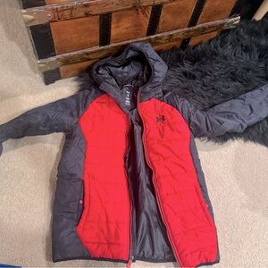 Under Armour - red black jacket youth large